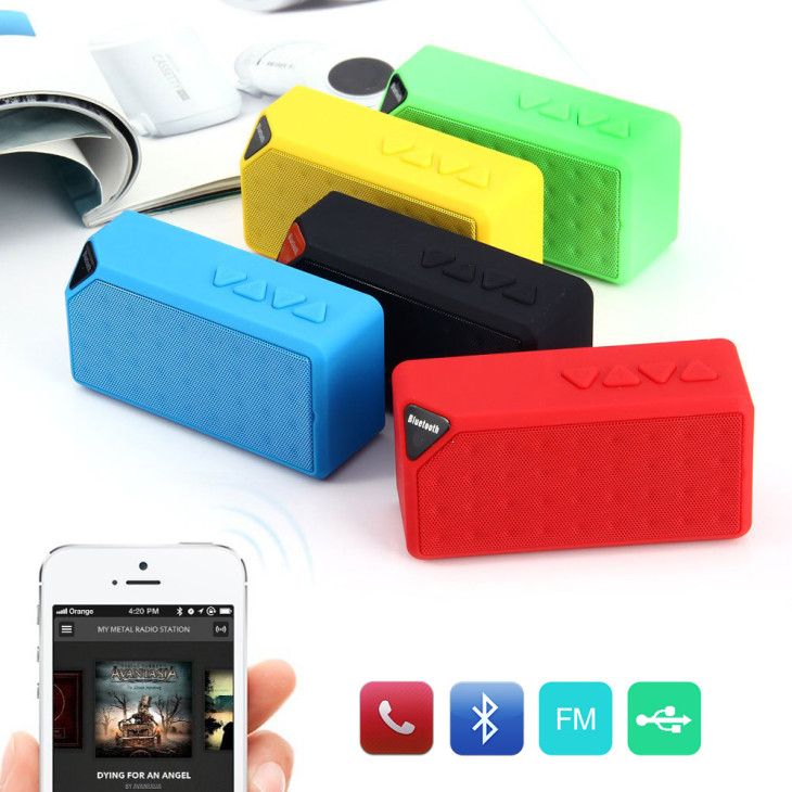 Mini Głośnik Bluetooth-X3-Jambox Style-TF-USB-FM Bezprzewodowy Poruszacz Sound-Box-Sabwofer-Loudspeaker-C