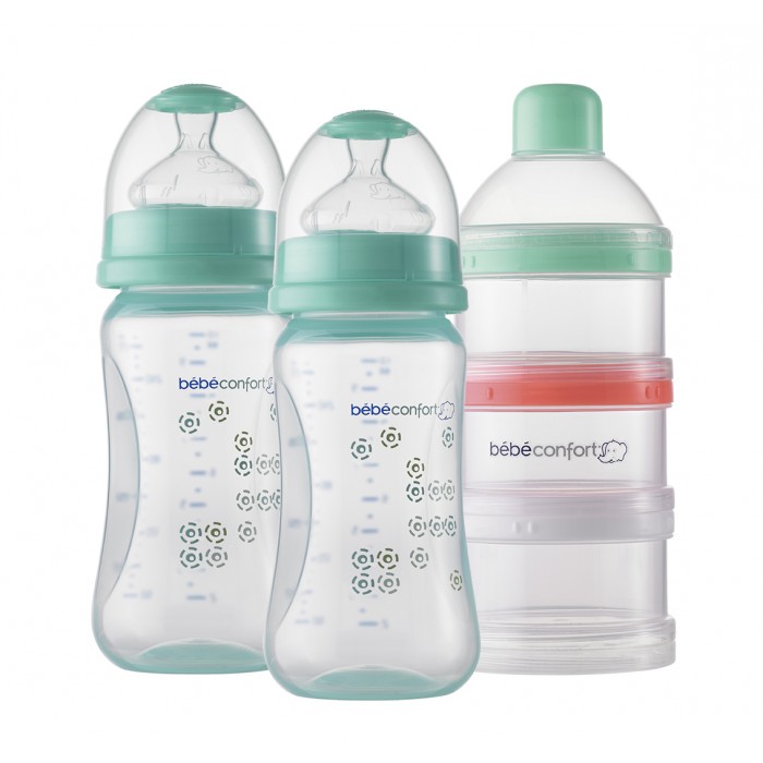 Bebeconfort_feeding_bottlefeeding_maternosti_2015_horizon_blue_miner_setof2bottles270mlandmilkdispenser_30000938-700x700.