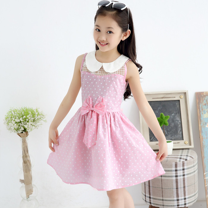 2015-New-Arrival-Fashion-Polka-Dot-Sleeveless-Girls-Children-s-Sets-Clothing-Girls-Summer-Clothes-Girls