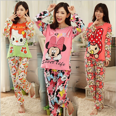 free-shipping-2014-New-Spring-Autumn-Women-s-Character-Lovely-Sweet-Pajamas-Sets-Long-Sleeve-Sleepwear