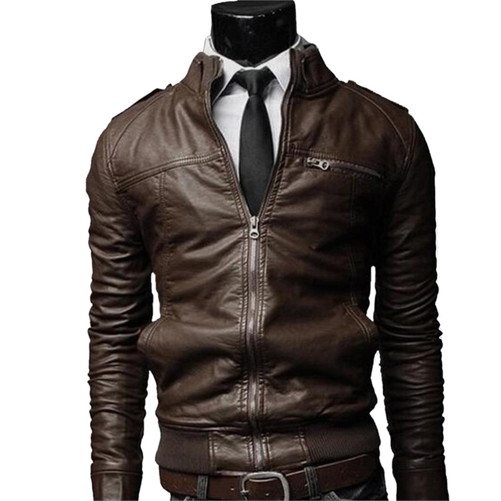 new-Fashion-Men-s-Casual-Outwear-Washed-Collar-Motorcycle-Leather-Jacket-Zipper-Coat-US-Size