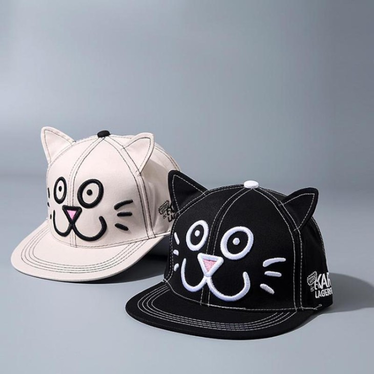 New-Korean-Cute-Cat-Ears-Flat-Hat-Animal-Hip-Hop-Baseball-Cap-Lady-Summer-Spring-Casual