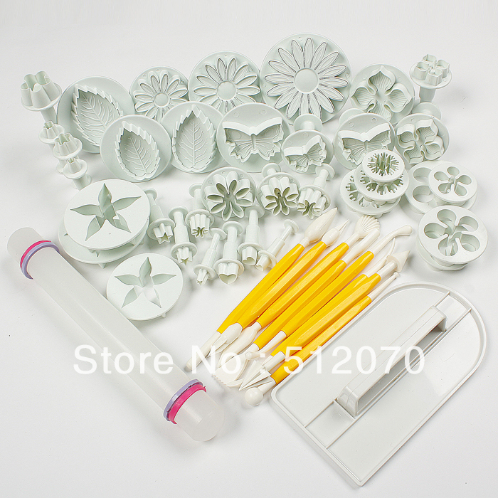 Gratis-shipping-factory-pris-14-SET-46PCS-MIXED-former-kaka-dekorerande plunger-verktyg-Mould-WholoSale