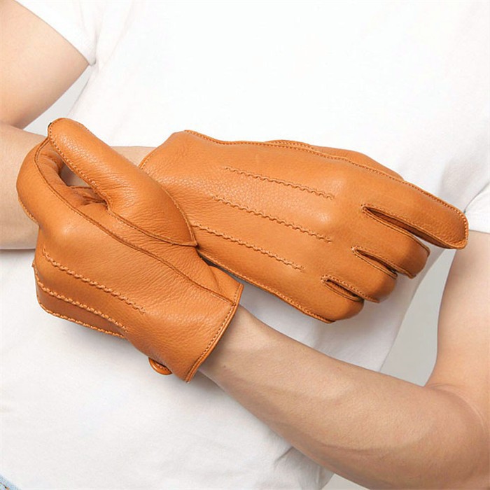 New-2015-Deerskin-Gloves-In-Men-s-Glove-Genuine-Leather-Mittens-Winter-Cycling-Gloves-Free-Shipping